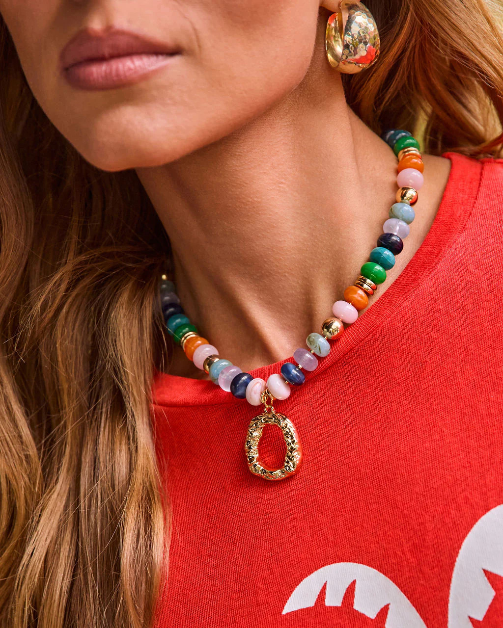 Golden Sol Beaded Charm Necklace | VICI