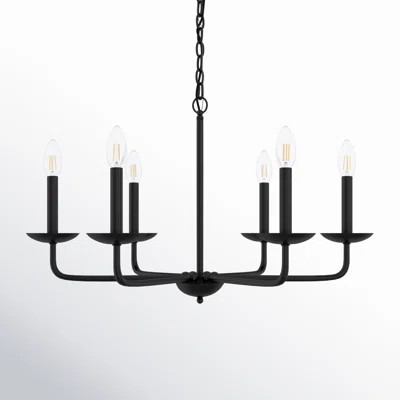 Abigeal 5 - Light Candle Style Classic Chandelier in Matte Black | Wayfair North America