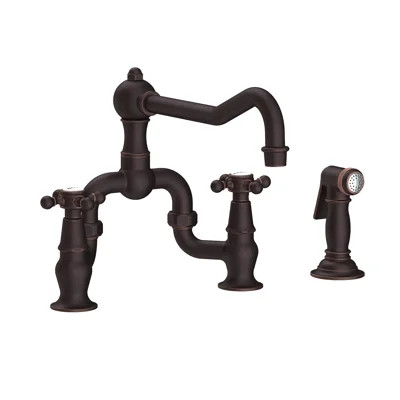Chesterfield Bridge Faucet with Side Spray | Wayfair North America