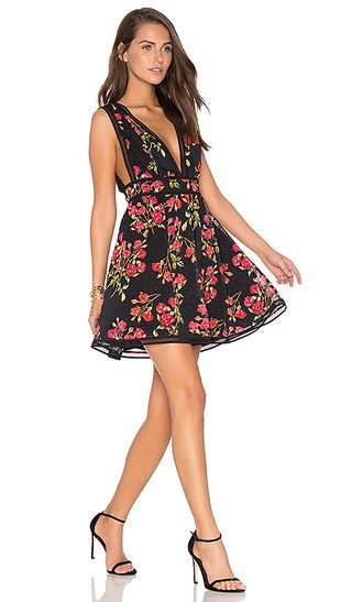 NBD Isaac Dress in Red Floral Print | Revolve Clothing