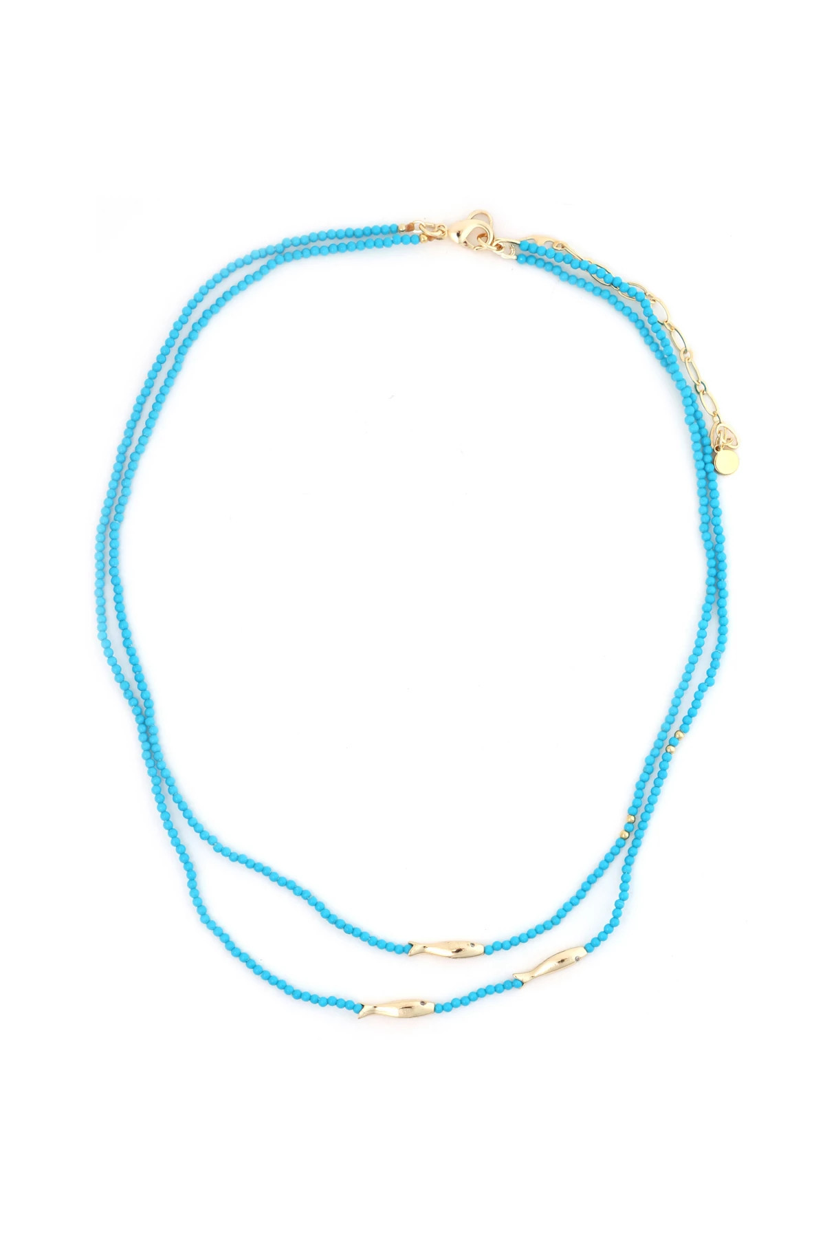 Beaded Fish Charm Layered Necklace | Everything But Water