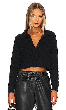Miles Cable Pullover in Black | Revolve Clothing (Global)