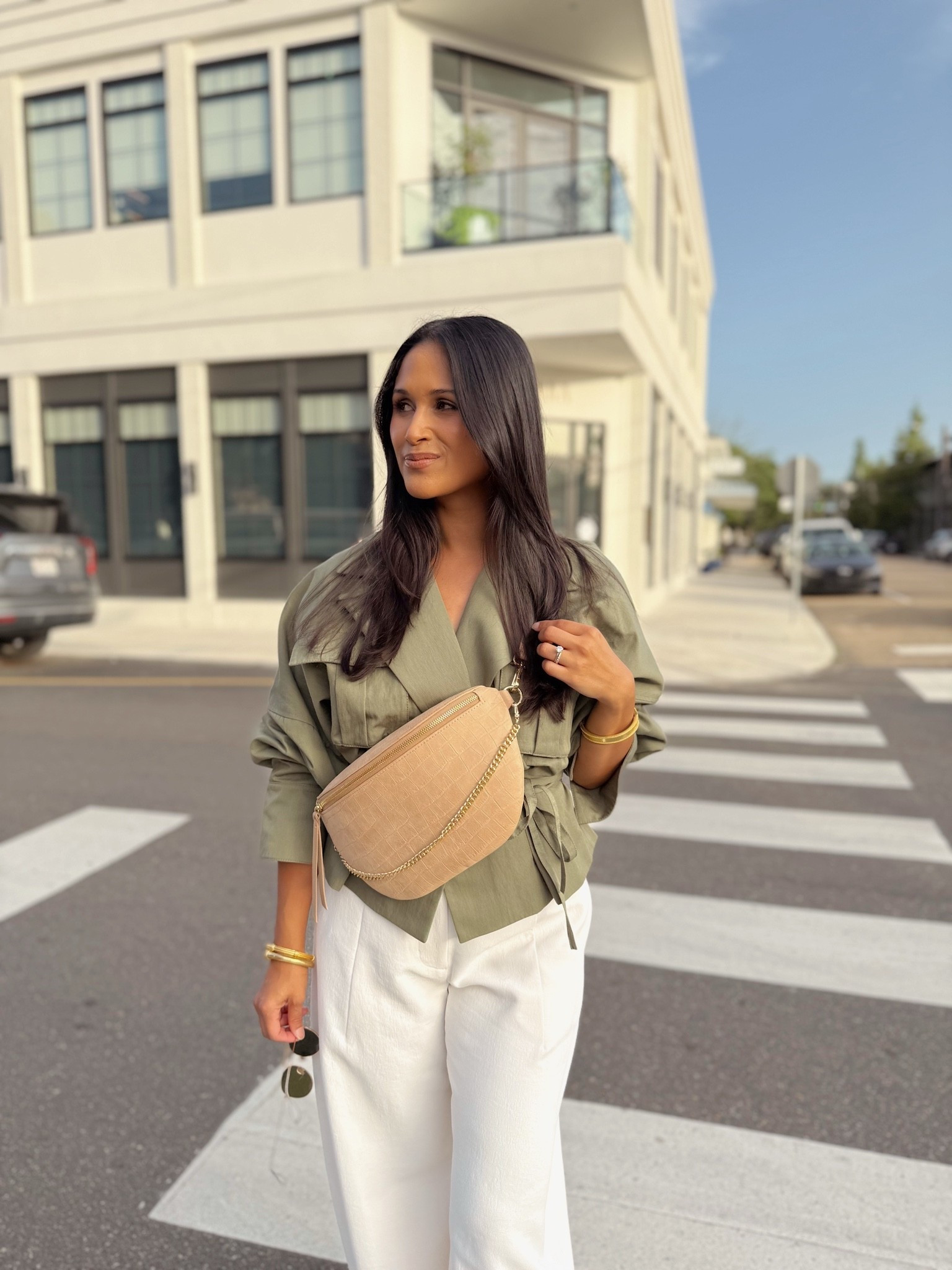 My @giginewyork Beck Sling Bag is officially available in this gorgeous nubuck croc! Take 20% OFF with code: HAUTE20

#workwear #aritzia #giginewyork #whitepants #slingbag #falloutfits

#LTKSaleAlert #LTKSeasonal #LTKPetite