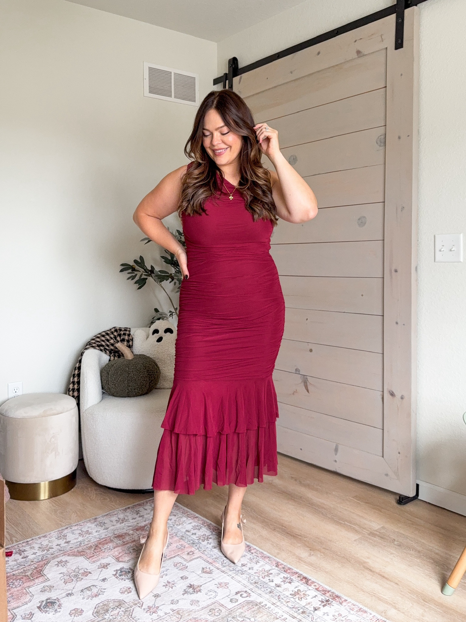 Perfect fall wedding guest dress wearing size large // Ruched dress. One shoulder dress. Fall fashion. Fall dress. Fall wedding. Fall family photos dress

#LTKFindsUnder50 #LTKStyleTip #LTKWedding