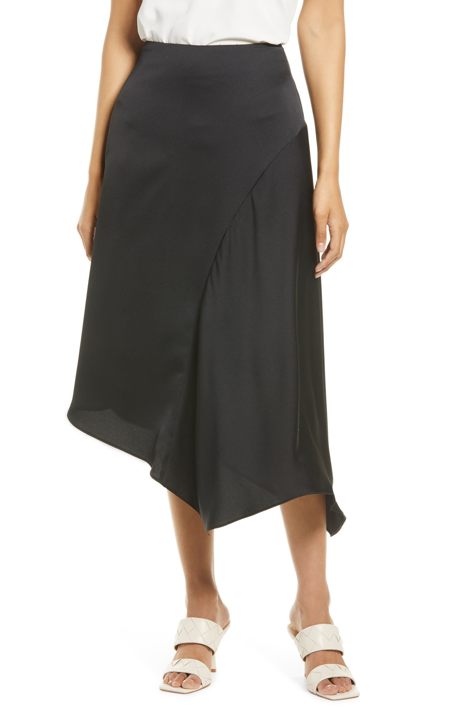 Asymmetric Satin Skirt | Nordstrom