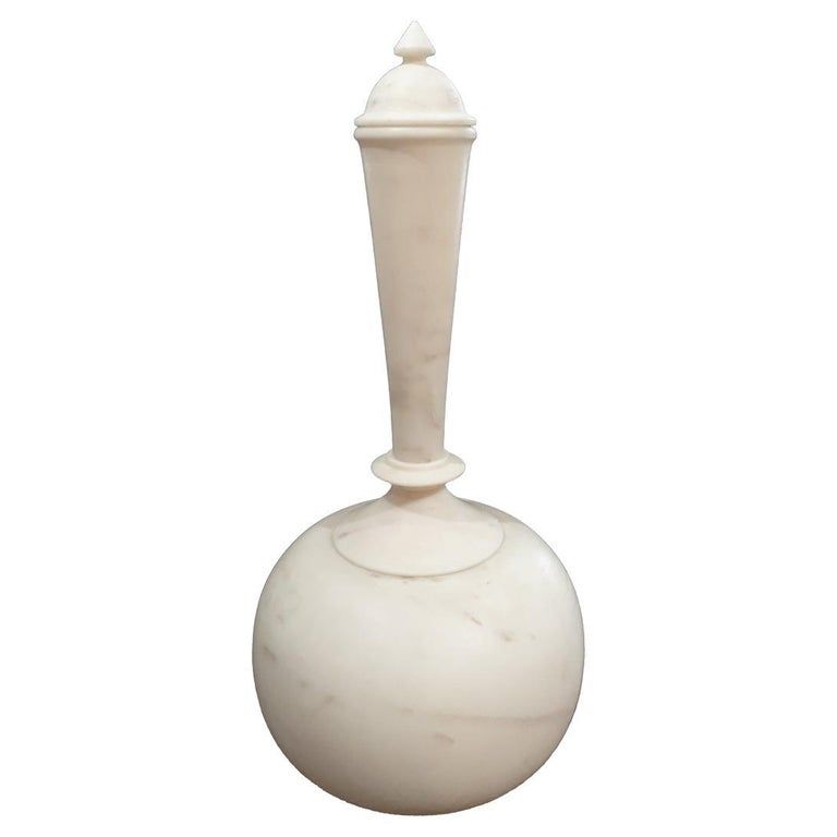 Indian Marble Vessel, with Cap | 1stDibs