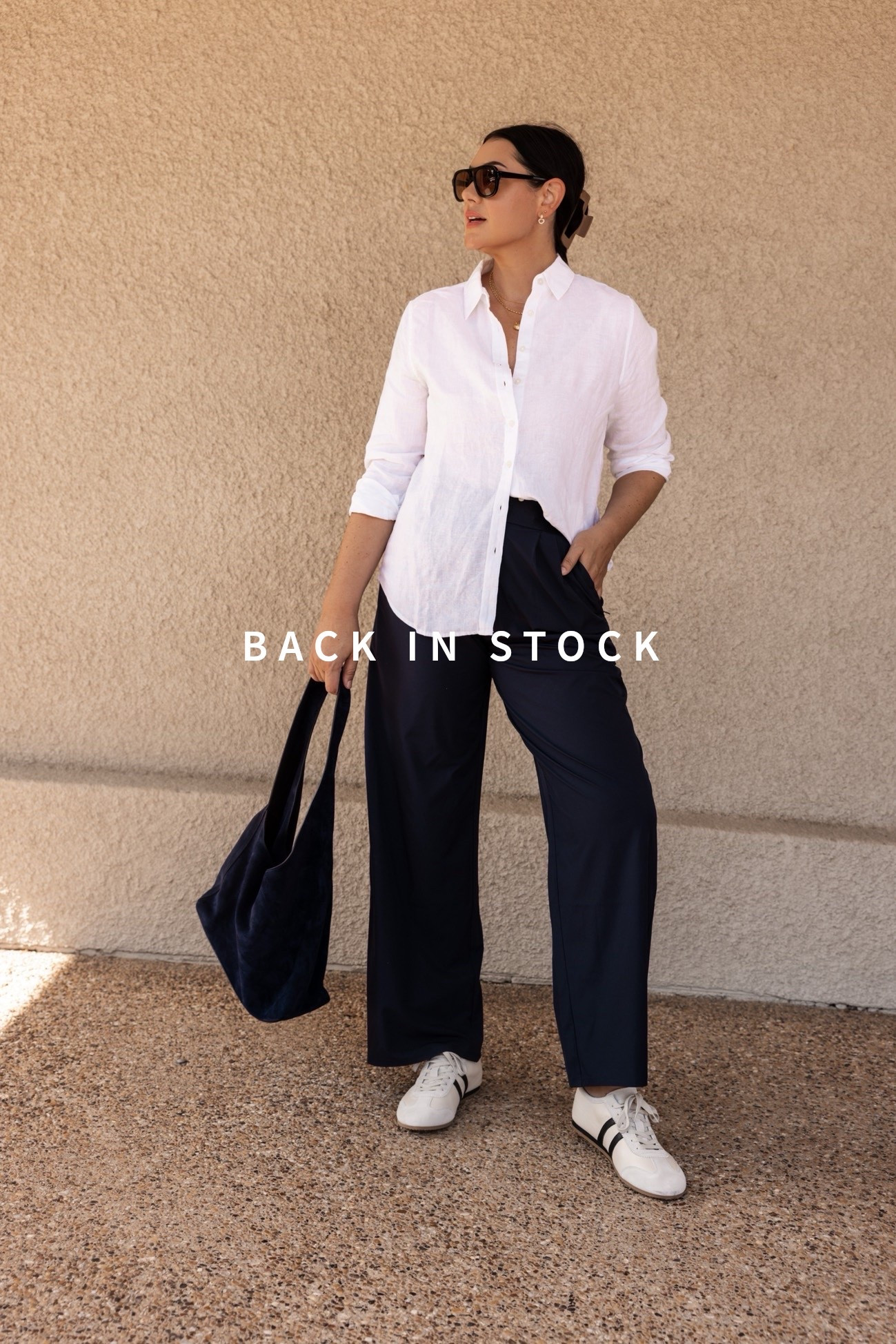 My best selling @quince pants are back in stock in the coffee hue!! I sized up for extra length but they run TTS!
