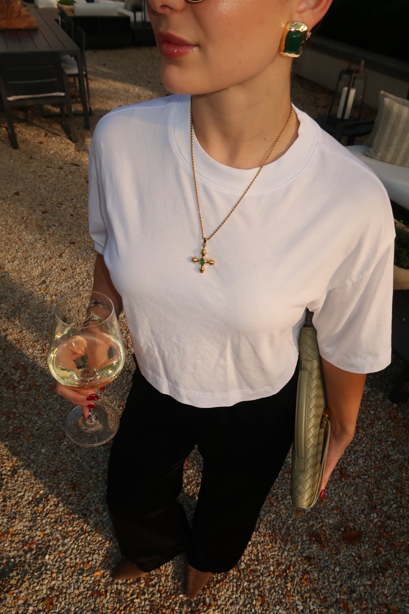 simple outfit, bold accessories 💚 

#LTKStyleTip #LTKFindsUnder50 #LTKFindsUnder100