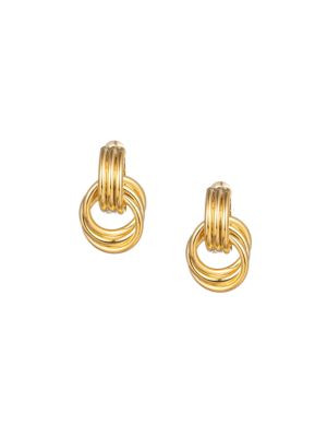 Eye Candy LA Luxe Lisa 24K Goldplated Drop Earrings on SALE | Saks OFF 5TH | Saks Fifth Avenue OFF 5TH