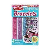 Melissa & Doug Design-Your-Own Bracelets With 100+ Sparkle Gem and Glitter Stickers - Kids Snap B... | Amazon (US)