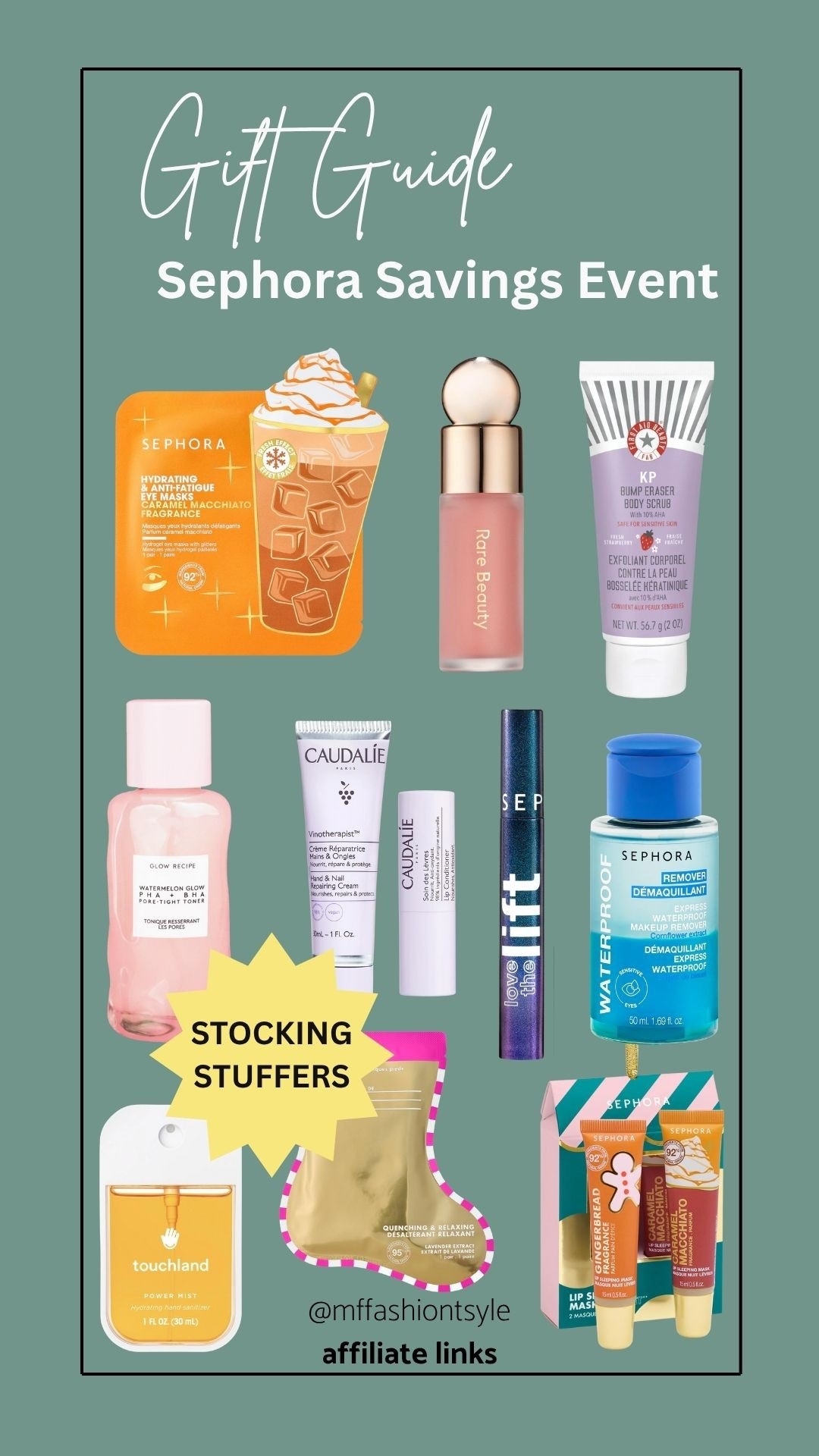 Gift Guide ~ Sephora Savings Event 🎁
✨Stocking Stuffers✨

#LTKbeauty #LTKsale #LTKgiftguide