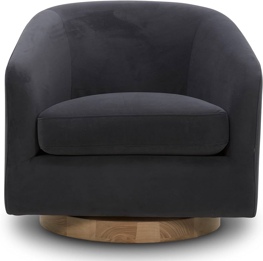 CHITA Swivel Velvet Accent Chair Armchair, Round Barrel Chair in Fabric for Living Room Bedroom,G... | Amazon (US)