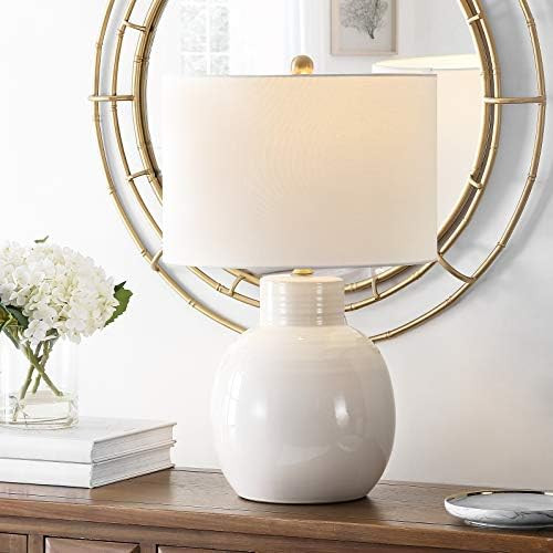 SAFAVIEH Lighting Collection Syra Modern Cream 24-inch Bedroom Living Room Home Office Desk Night... | Amazon (US)