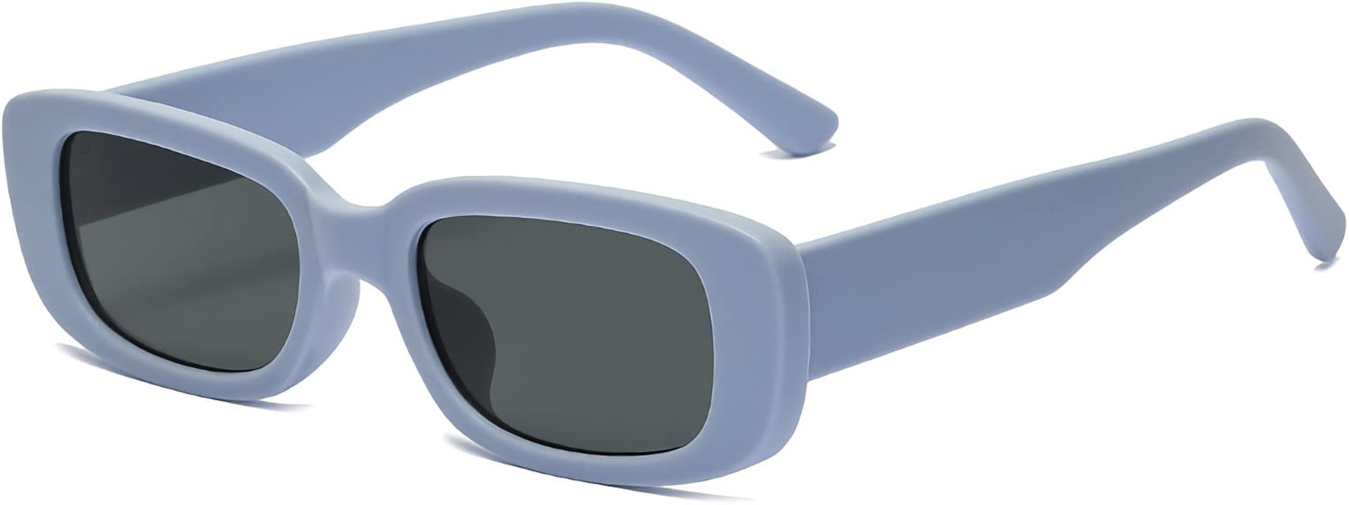 Women Rectangle Sunglasses 90's Vintage Retro Fashion Square Wide Sun Glasses UV400 | Amazon (CA)