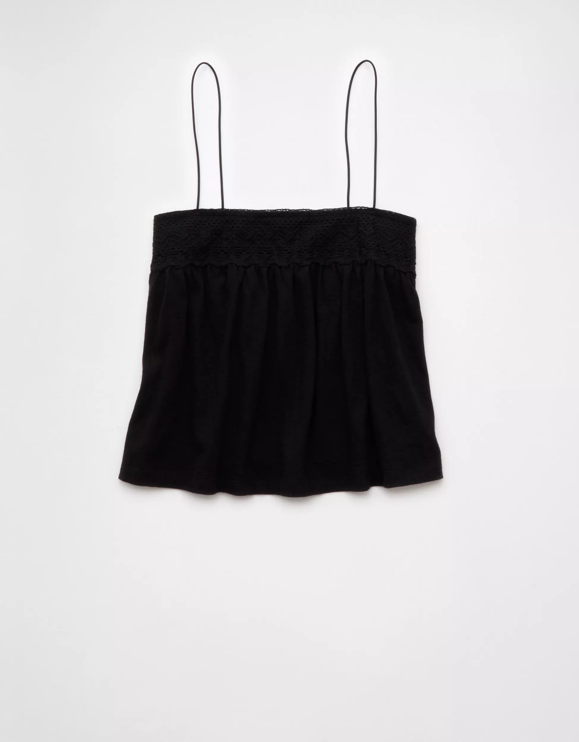 AE Sunchaser Knit Lace Trim Cami | American Eagle Outfitters (US & CA)