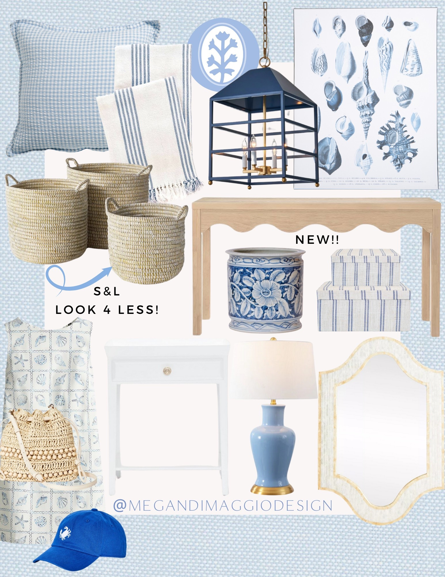 New coastal home arrivals I’m loving right now!! This new natural scalloped console table is so pretty & I can’t believe the price!! Also love this gorgeous mirror, navy lantern and this new nautical shell art! 🐚🌊 Plus this Designer look for less blue table lamp is finally back in stock!! 🤩🙌🏻

#LTKHome #LTKFindsUnder100 #LTKSaleAlert