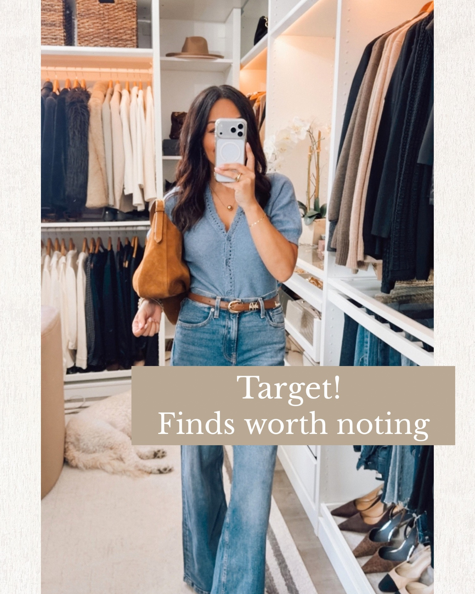 Target finds! Everything I’m wearing is true to size - wearing a small.
*my jeans are not Target but linked- fit true to size

#LTKootd #LTKOver40