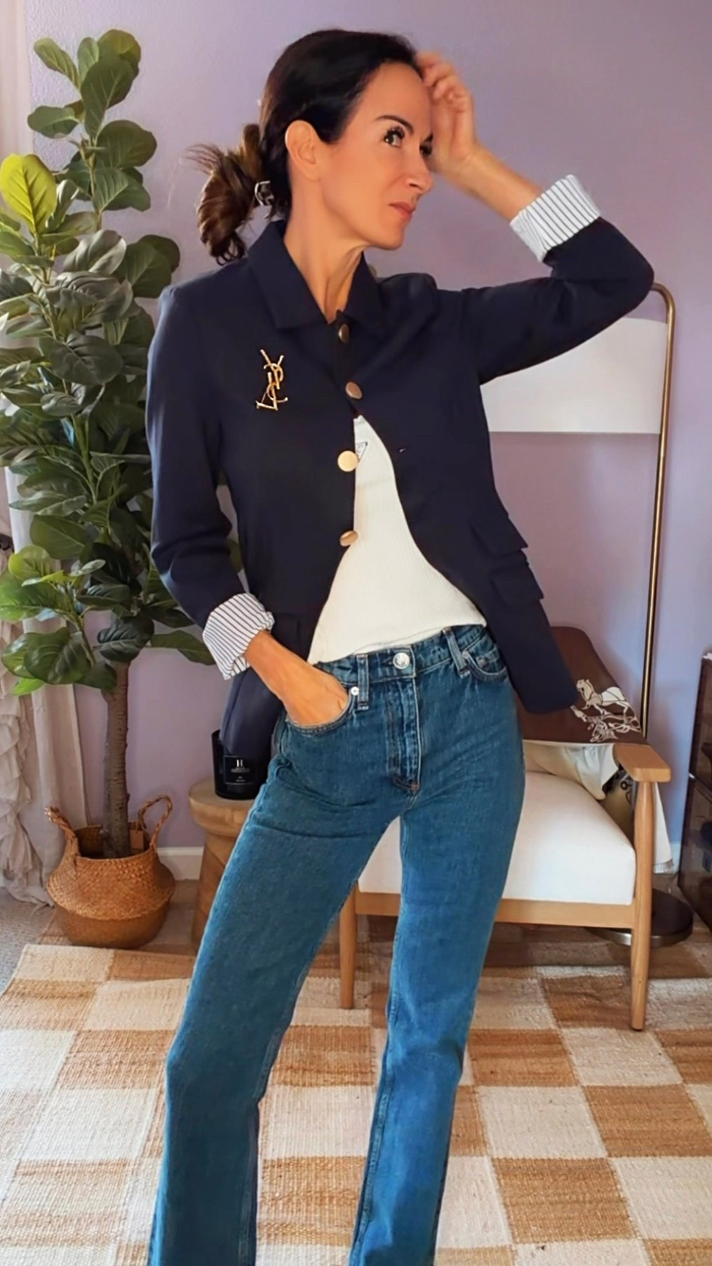 Proof that a capsule wardrobe works harder than trends ever will.

Perfectly structured denim.
A basic-but-designer tank.
A blazer that pulls it all together.

Less pieces. Better outfits.
That’s the power of getting dressed with intention.

Wearing 24 denim, XS blazer and tank 

#CapsuleWardrobe
#ElevatedBasics
#DenimStyle
#EffortlessChic
#NicoleColeeStyle



#LTKootd #LTKgrwm #LTKdayinmylife