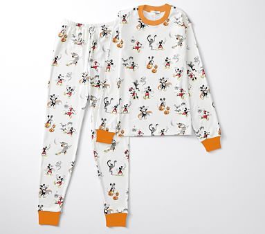 Disney Mickey Mouse Halloween Adult Organic Pajama Set | Pottery Barn Kids | Pottery Barn Kids
