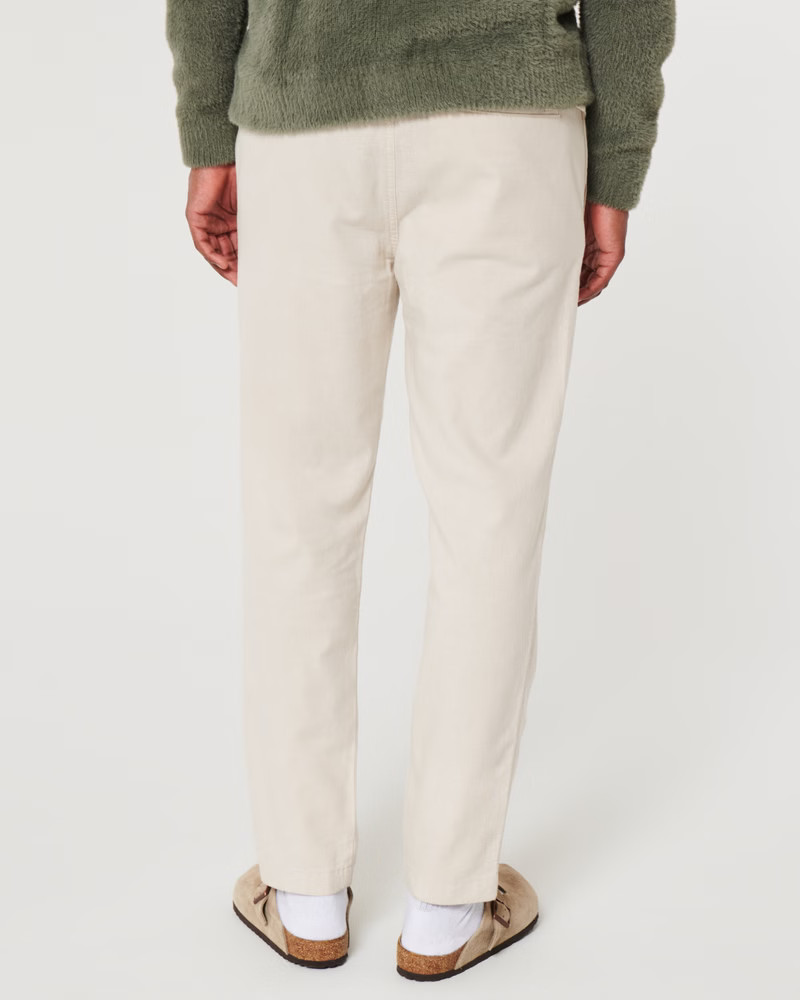 Slim Straight Linen Blend Pull-On Pants | Hollister (US)