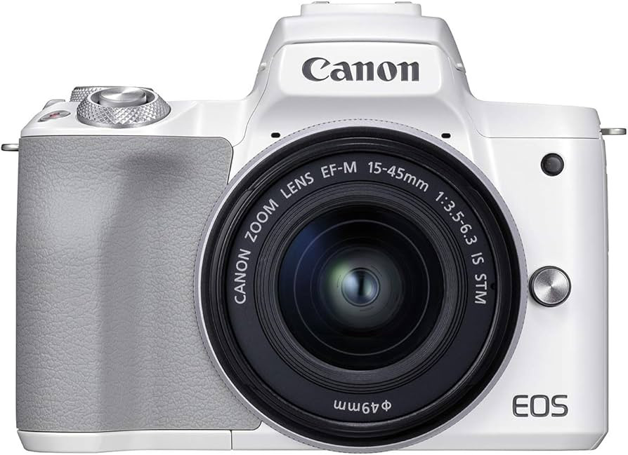 Canon EOS M50 Mark II + EF-M 15-45mm is STM Kit White | Amazon (US)