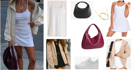 White mini athletic dress paired with accessories to dress the outfit up! 

#LTKfindsunder100 #LTKSeasonal #LTKstyletip