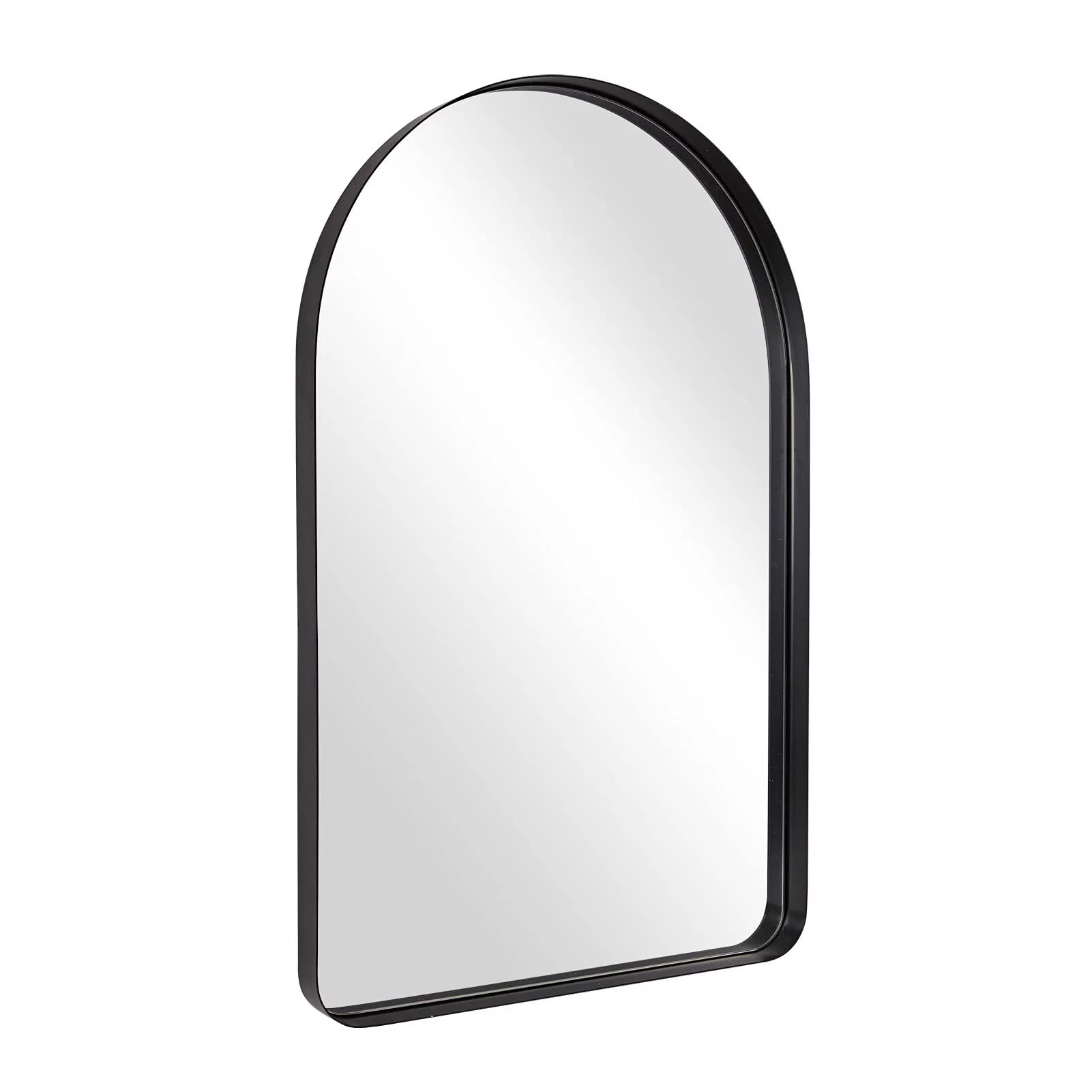 Andy Star Black Bathroom Mirror, 22"x35" Arched Wall Mirror, 2" Deep Set Design - Walmart.com | Walmart (US)