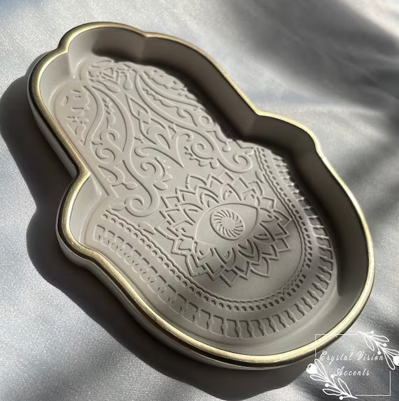 Hamsa Tray  Hamsa Trinket Tray  Hamsa Décor  Home Décor  - Etsy | Etsy (US)