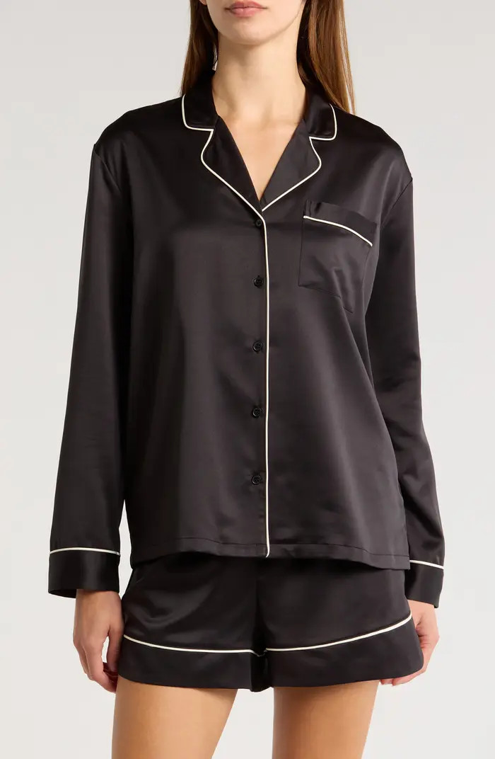 Nordstrom Satin Long Sleeve Short Pajamas | Nordstrom | Nordstrom