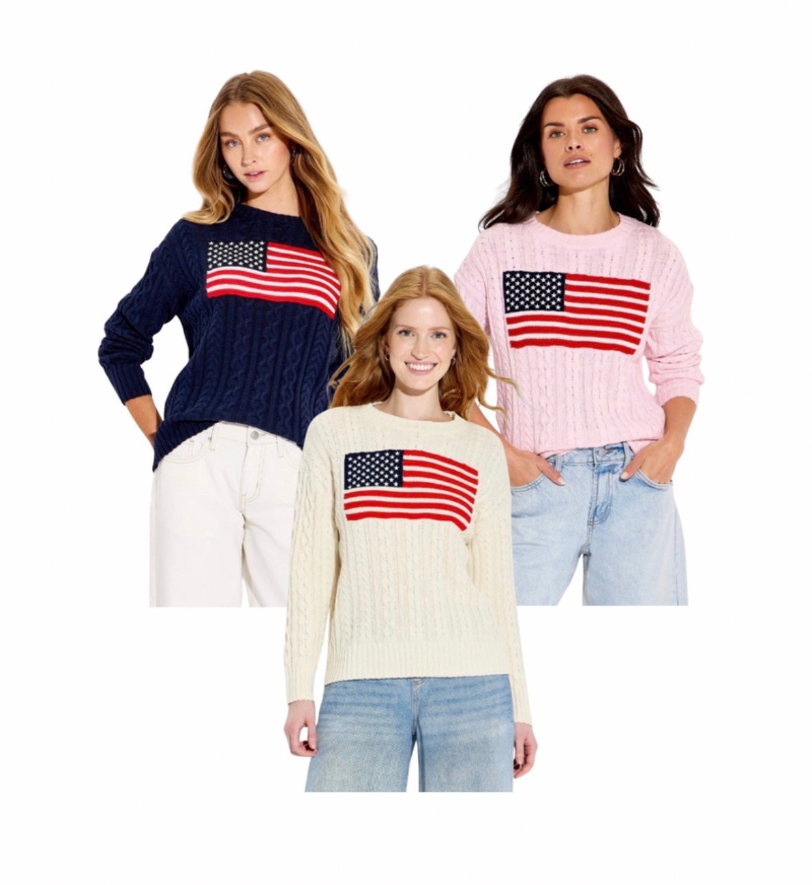  #target has #americanflagsweater back great for #eastcoastsummer only $35 #crewnecksweater this time #sweater is #cableknitsweater #crewnecksweater #summersweater #sizeinclusive

#LTKTall #LTKSaleAlert #LTKPlusSize