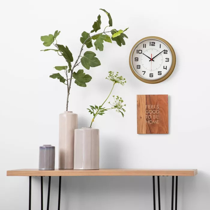 Wall Clock Caramel Yellow - Hearth & Hand™ with Magnolia | Target