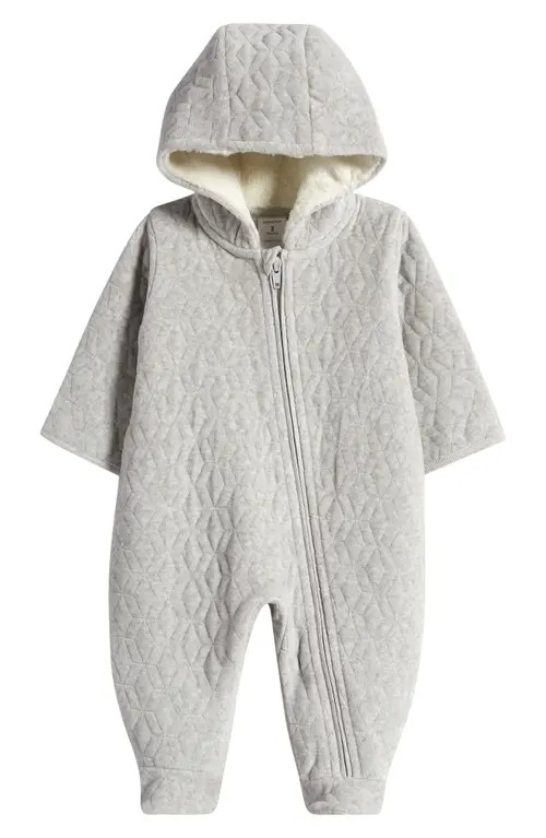 Nordstrom Quilted Bunting in Grey Light Heather at Nordstrom, Size 3M | Nordstrom
