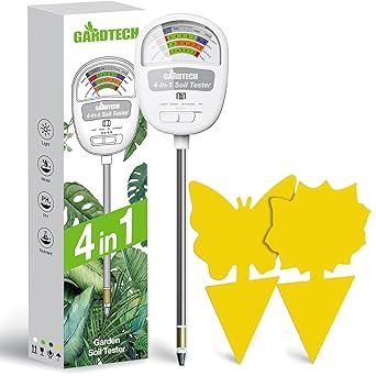Gardtech 4-in-1 Soil Moisture Meter - Soil Test Kit with 10Pcs Sticky Traps, Soil Tester/Light/Nu... | Amazon (US)