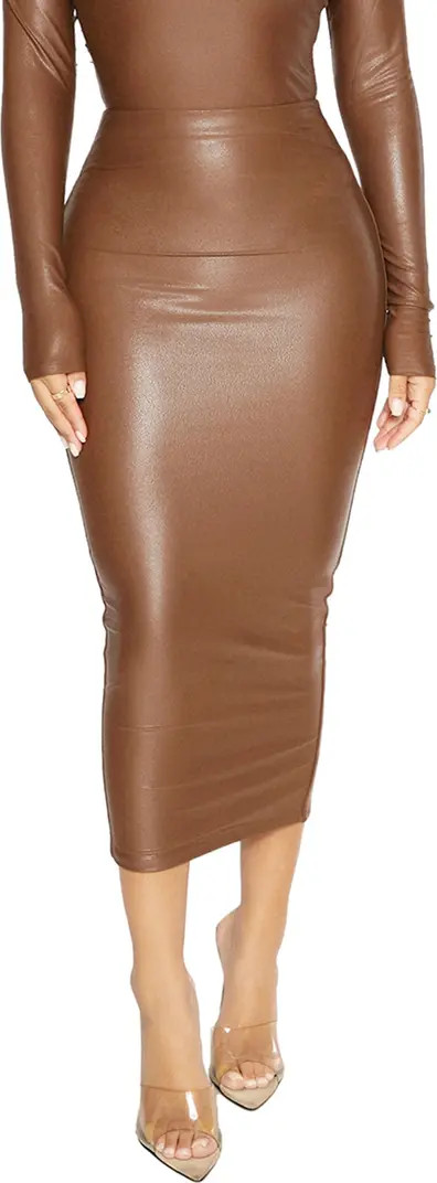 Naked Wardrobe High Waist Midi Skirt | Nordstrom | Nordstrom