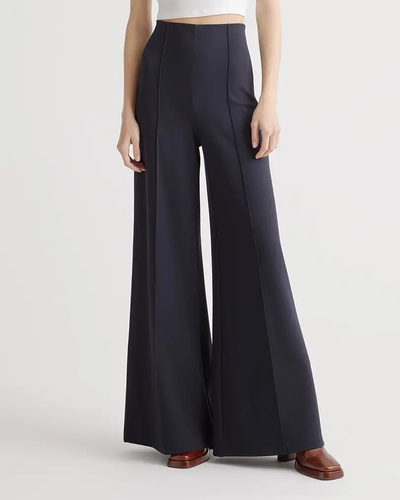 Ultra-Stretch Ponte Super Wide Leg Pants | Quince