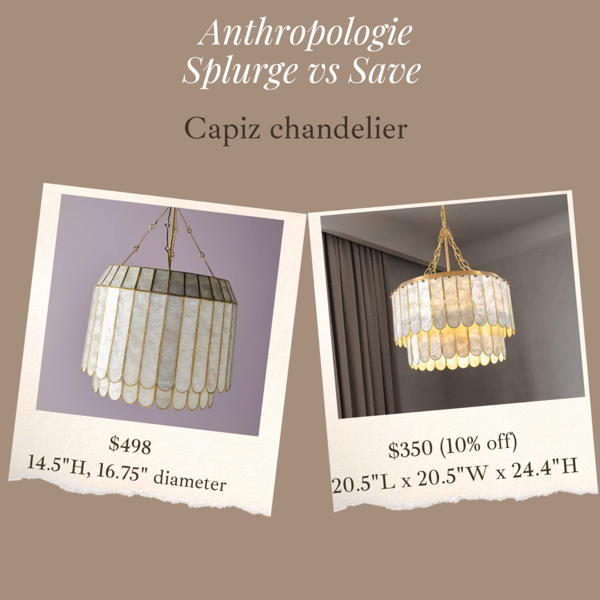 Capiz lighting is really popular 😍 so gorgeous & timeless. Found one on Anthro that honestly isn’t a bad price for a designer site & Capiz, but of course had to find an even better price 🙌🏻

Both linked! 

#LTKsalealert #LTKhome