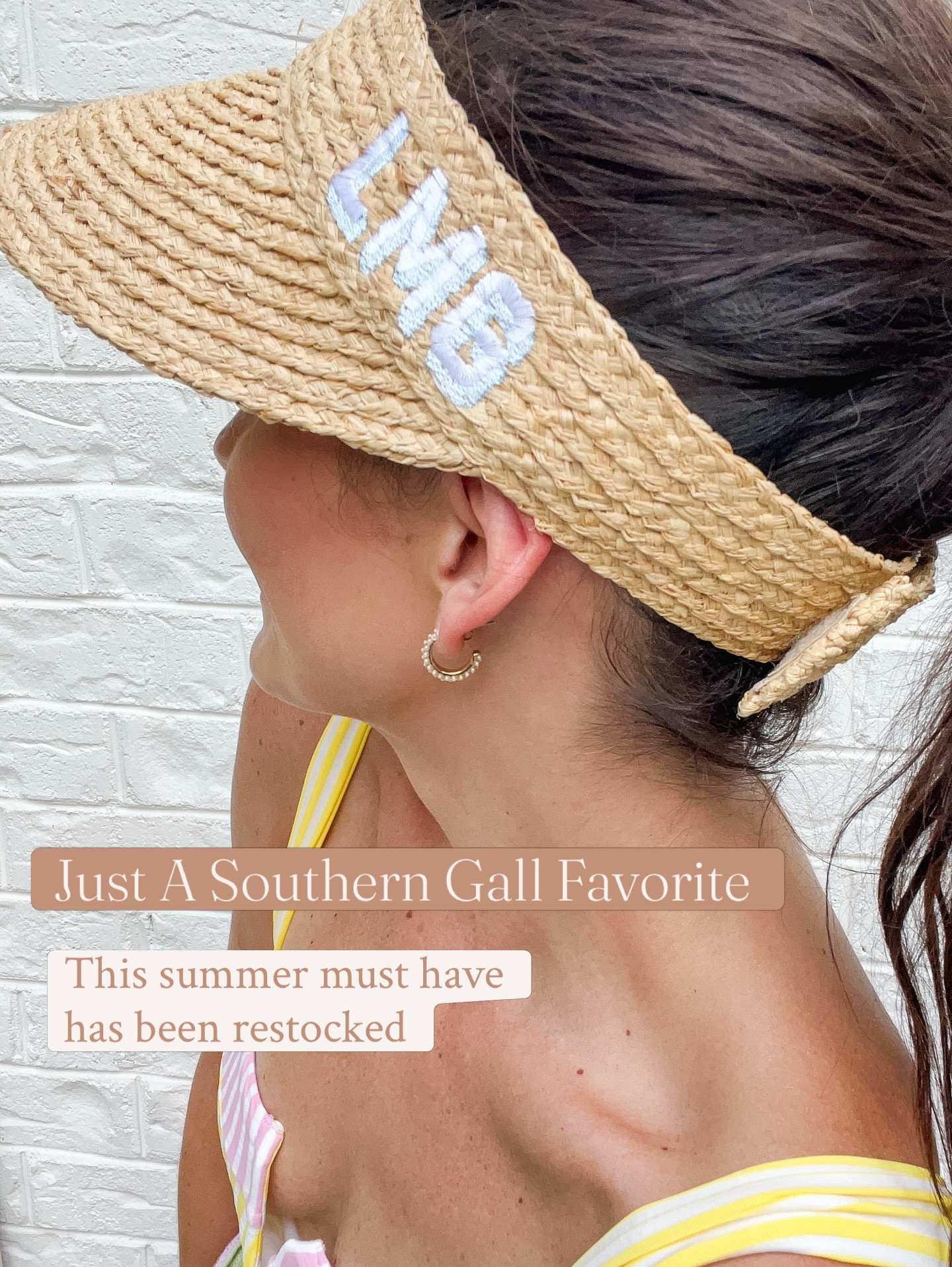 Be sure to be following along and comment ✨VISOR and I will send you the details on my favorite visor 🤍

This one is a must for your next girls trip 🥂

#monogrameverything #southernstyle #beachhat #strawvisor #momstylelife