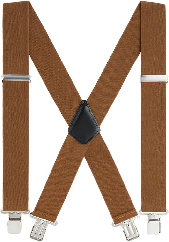 Grade Code Suspenders for Men, with Heavy Duty Clip Wide X-Back for Work | Amazon (US)
