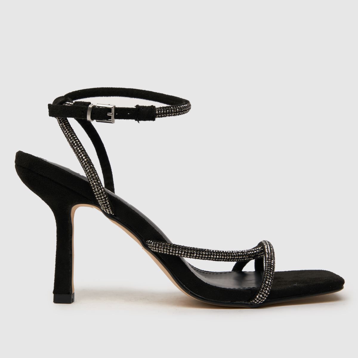 schuh black selina embellished high heels | Schuh