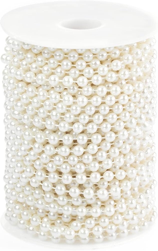 MIPAHI 25meter/82feet Length Pearl Beaded Garland, Pearl Spool Rope Trim for Party Wedding Center... | Amazon (CA)