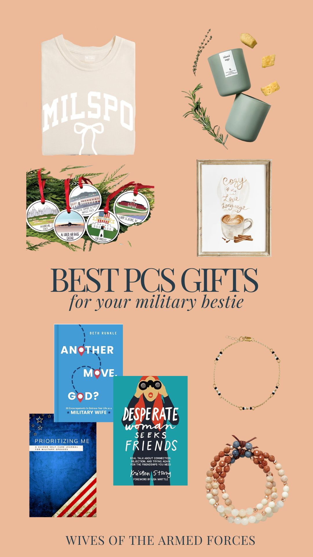 Here are some of our favorite PCS gifts for your military bestie that they will cherish for a long time! And what is even better is that they are all military-affiliated or military-spouse-owned businesses!  

 