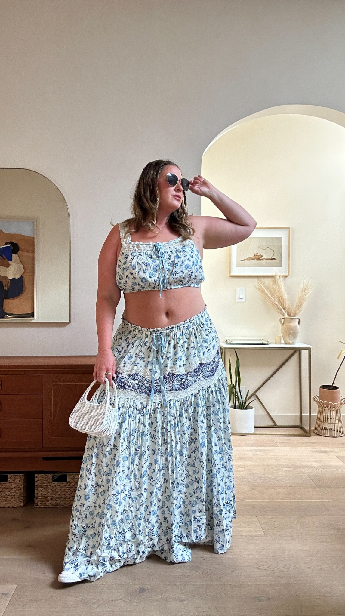 10 Days of a Matching Sets 🦋Day 2 of 10 | THIS IS MY DREAM BOHO MATCHING SET & she’s on sale!!! 👏🏼👏🏼 

I’m wearing the size XL but would have been fine in the L, runs a bit oversized/big!

You can wear the skirt higher up or low waisted!

#LTKcurves #LTKsalealert #LTKSeasonal