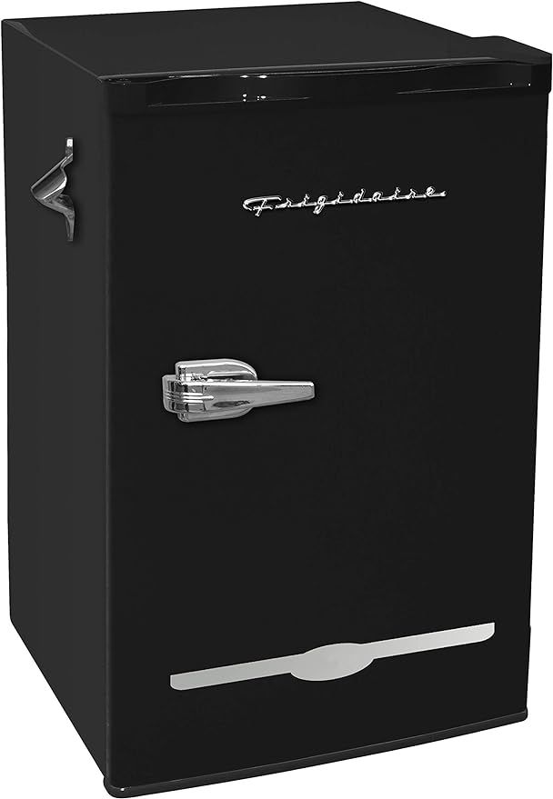 FRIGIDAIRE EFR376-BLACK 3.2 Cu Ft Black Retro Bar Fridge with Side Bottle Opener | Amazon (US)