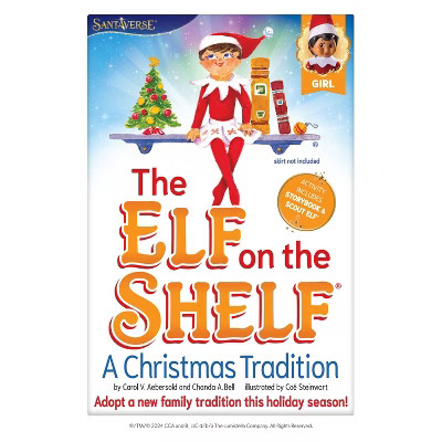 Elf on the Shelf Box Set Girl Scout Elf with Brown Eyes with Storybook | Target