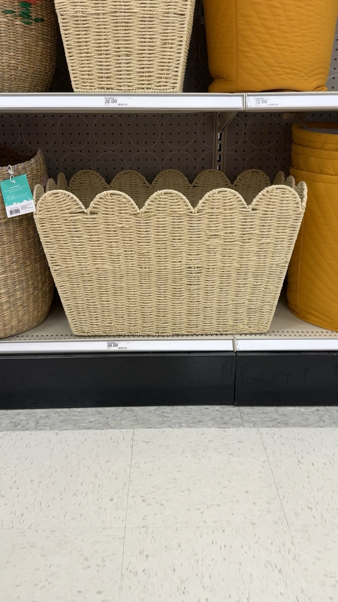 This scalloped basket would be perfect in a playroom for large toys or in a bedroom as a laundry basket  

#LTKFindsUnder100 #LTKHome #LTKFindsUnder50