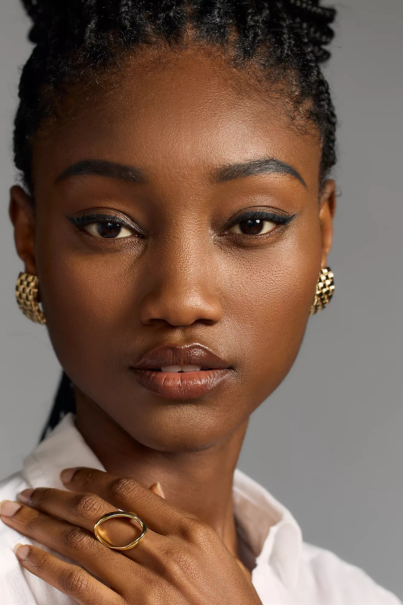 Woven Curved Earrings | Anthropologie (US)