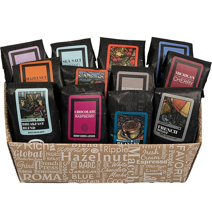 Indulgent Coffee Selection Gift Box | 100% Specialty Arabica Coffee | 12 Sample Bags of Medium Ro... | Amazon (US)