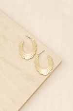 Textured Relics 18k Gold Plated Hoop Earrings | Ettika