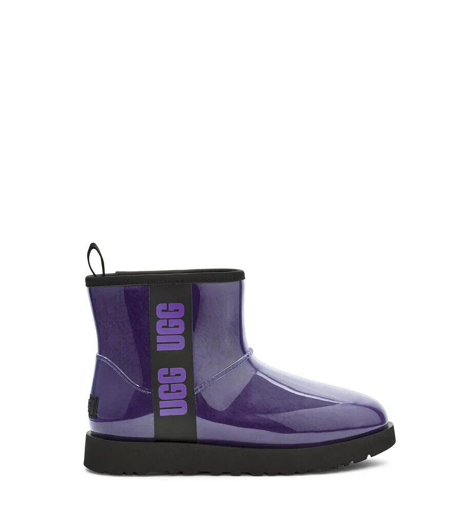 UGG Classic Clear Mini 1113190 Boots Women's Violet Night Slip-On Waterproof | Shop Simon