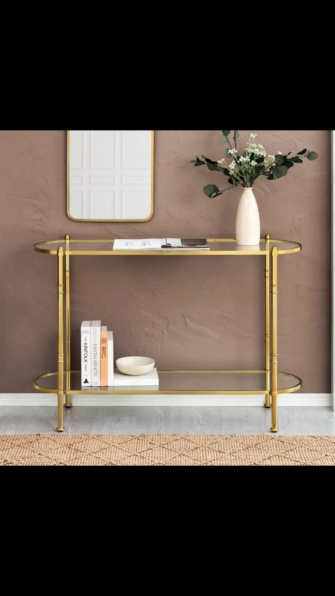 Tamsin 48" Tempered Glass and Metal 2-Tier Console Table

#LTKMothersDay #LTKdayinmylife #LTKxMadewell